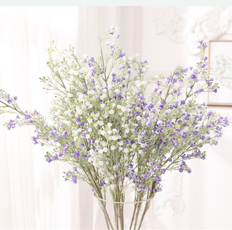 

2019 babysbreath grass Plastic Artificial flowers home garden decoration white fake plants plante artificielle flores