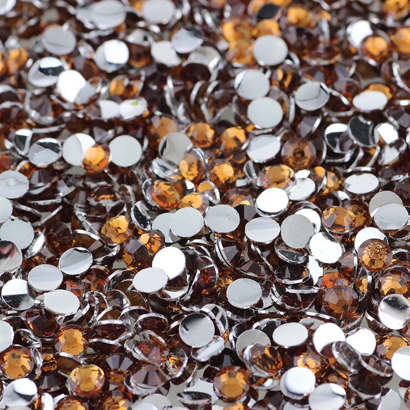 

Smoked Topaz 10000pcs 2mm/3mm/4mm/5mm Round Resin Flatback Rhinestones DIY Nail Art Phone Shoes Decorations