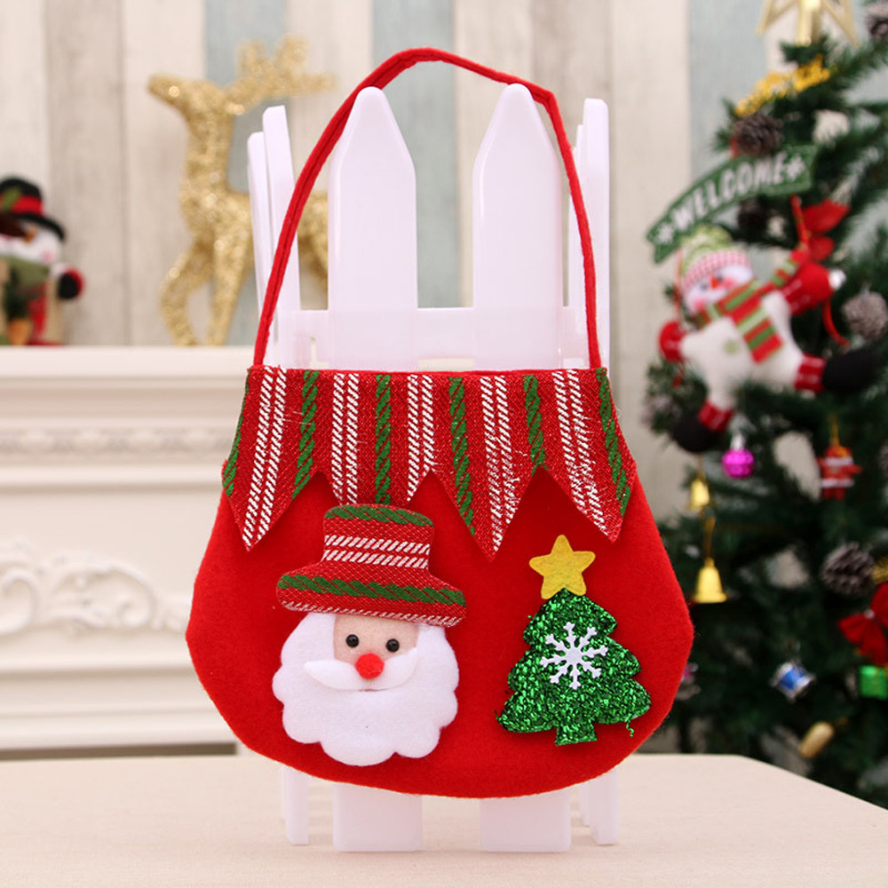 

New Year 2020 Christmas Gift Bags Cute Drawstring Santa Claus Snowman Elk Candy Packing Christmas Decoracao Para casa Dropship #