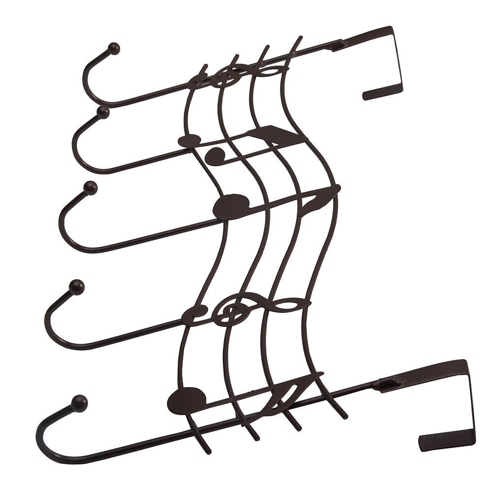 

Creative Music Notes Wall Hooks Kitchen Bathroom Organizer Hanger Hooks Mental Iron Hanging Rack With 5-Hook