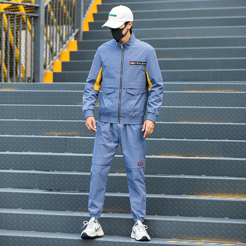 

Solid Tracksuit for Men Two Pieces New Fashion Pants Men Casual Winter Thick Warm Tracksuit for Gym Long Sleeve Set HH50TZ, Beige