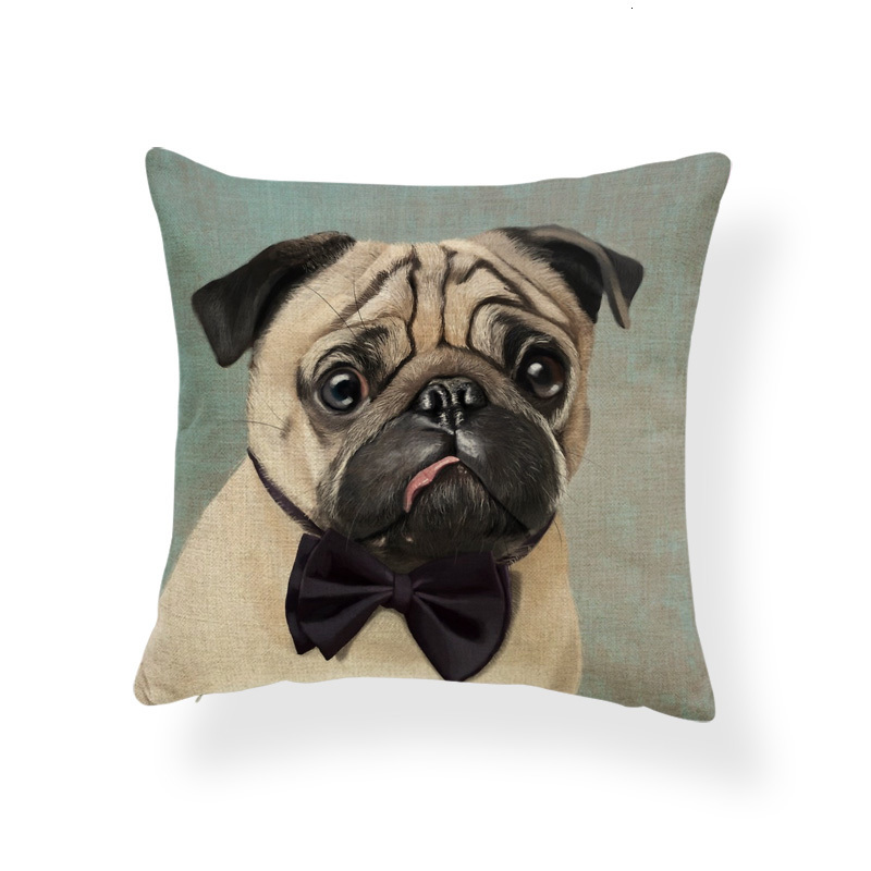 Negro Cubierta Cojín De Regalo De Novedad Personalizado Cualquier Nombre Pink Bow Pug