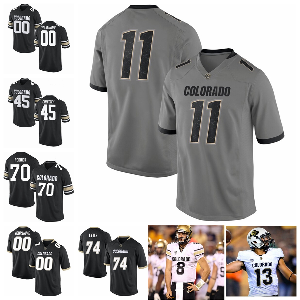 

Colorado Buffaloes College Football Jerseys Jaylon Jackson Jersey Nick Nazarian Alex Smith Beau Bisharat Legend Brumbaugh Custom Stitched, Black