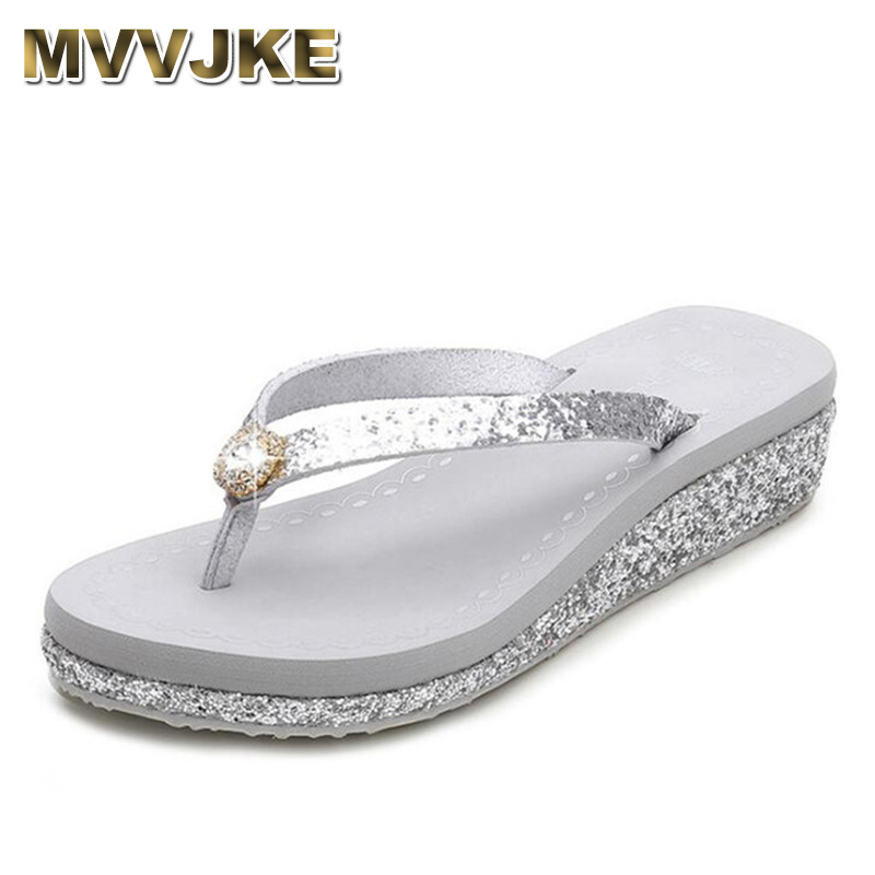 

MVVJKEWedge shoes for women beach sandals Summer shoes 2020 Flip Flop Woman platform sandals female slipper slippers, Black 01
