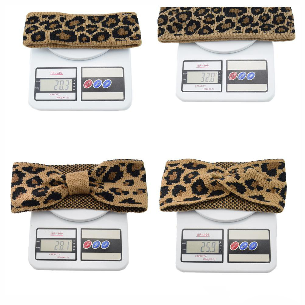 

Women Headband Winter Leopard Ear Warmer Woman Twist Knot Knitted Hairband Turban Headwear Wool Hair Bands Hair Jewelry Accessories New, Multi-color