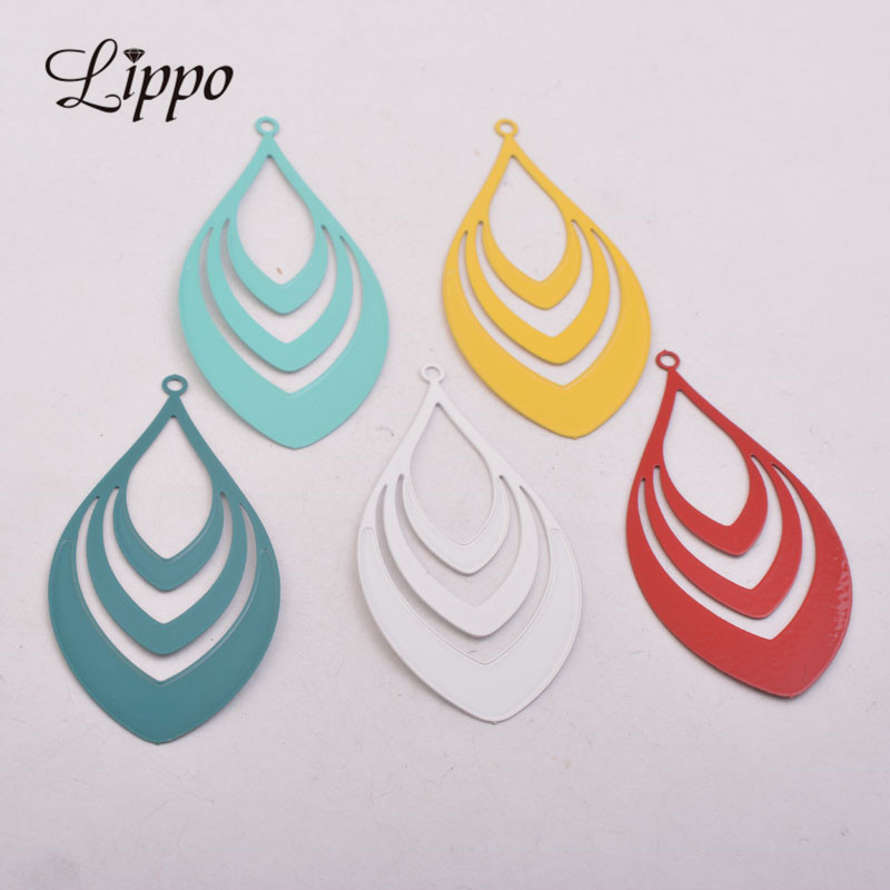 

30pcs AB5311 26*52mm Lager Filigree Water Drop Charms DIY Statement Earrings Pendant