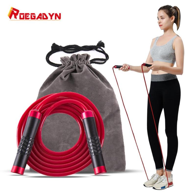 

ROEGADYN Workout Student Use 9mm Rubber Bearin Rope Fitness Jump Rope CrossFit Skipping Jumping Ropes Training for Losing Weight