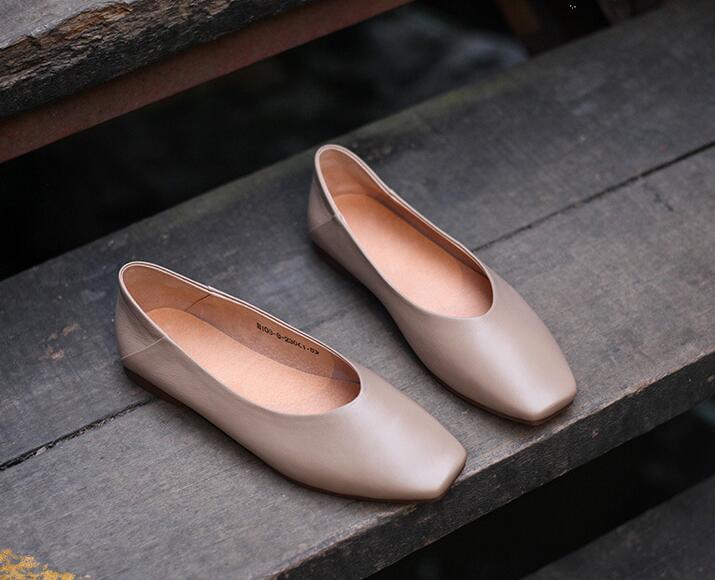 

Spring and Autumn Women Low-heeled Middle-aged Mother's Single Shoes Leather New Spring And Autumn Shallow Round Head Comf, 20