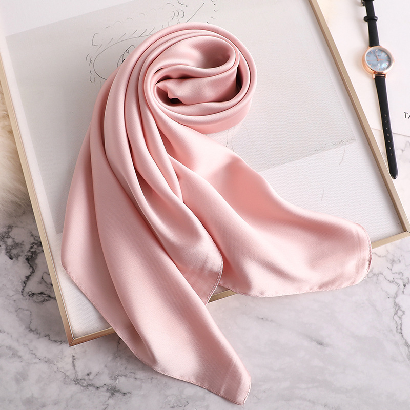

silk scarf square women shawls and wraps fashion solider office small hair neck hijabs foulard 2019 summer scarfs