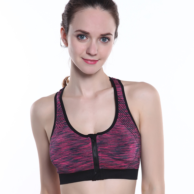

Large bra back sports bra women shockproof Fitness Yoga zipper sports, 1555