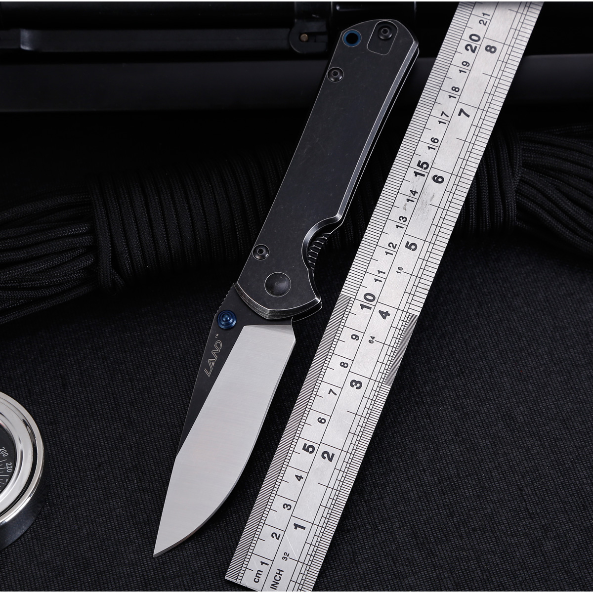 

LAND 9107 pocket folding blade knife 12C27 steel blade ball bearing outdoor hunting camping portable survival fishing edc tool