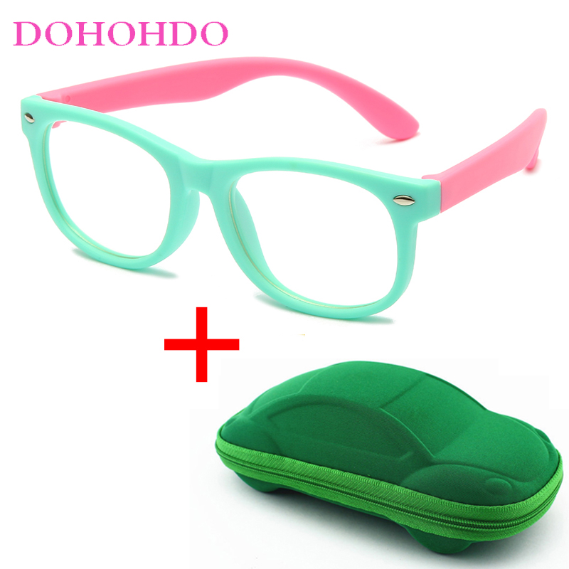 

DOHOHDO Kids Anti-blue Light Glasses for Children Soft Frame Goggle Colorful TR90 Flexible Silicone Glasses Baby UV400 Eyewear