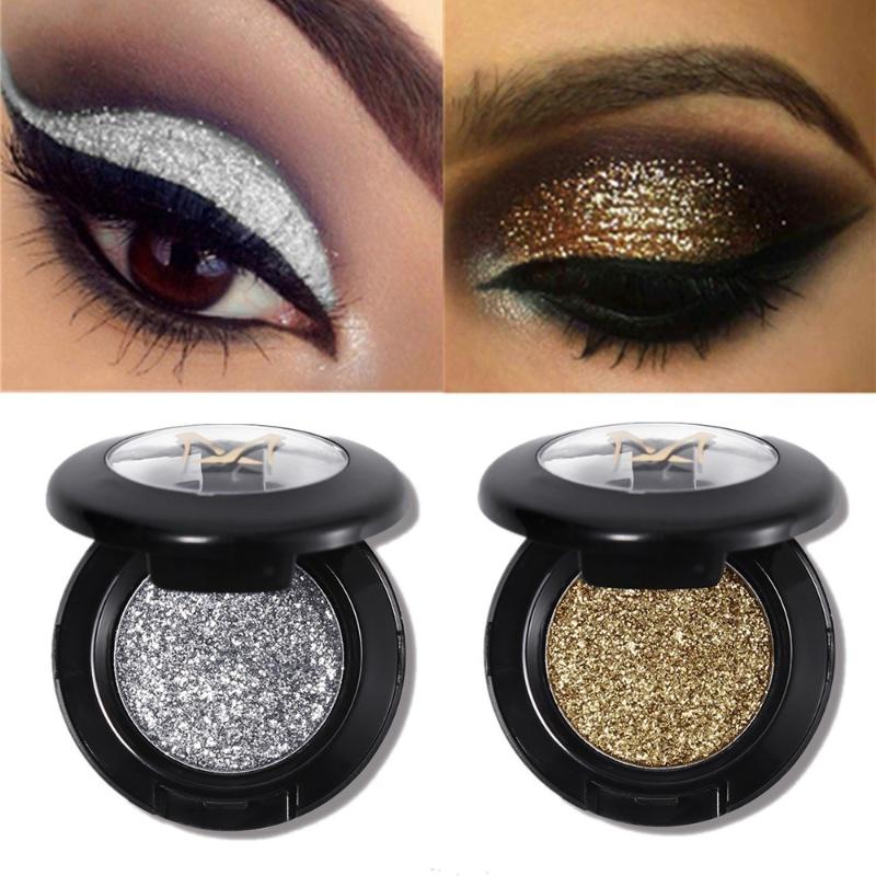 

28 Color Pressed Glitter Eyeshadow Shine Pigment Makeup Pallete Shimmer Metal Single Eyeshadow Illuminator Eye Make Up Cosmetics, 17