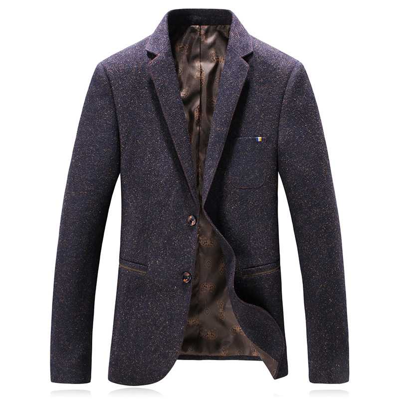 

2020 autumn new style suit men' business casual blazers men single breasted coat jacket classics woolen blazers man, Photo color