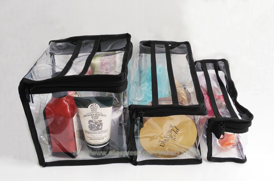 Clear PVC Makeup Cosmetic Bag Waterproof Transparent Make Up Organizer