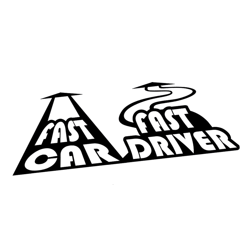 

17*7cm Fast Car Fast Driver - Straight Road Motorcycle SUVs Bumper Car Window Laptop Car Stylings, Color