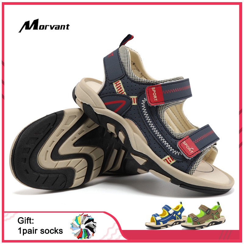 

Kids Sandals Closed Toe Toddler Boys Sandals Soft PU leather Children's Beach Comfortable Kids