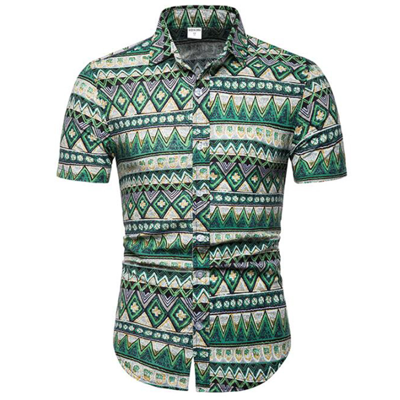

MODA VELOCE Hawaiian Shirt Men Short Sleeve Mens Flower Shirts Men Beach Shirts 2020