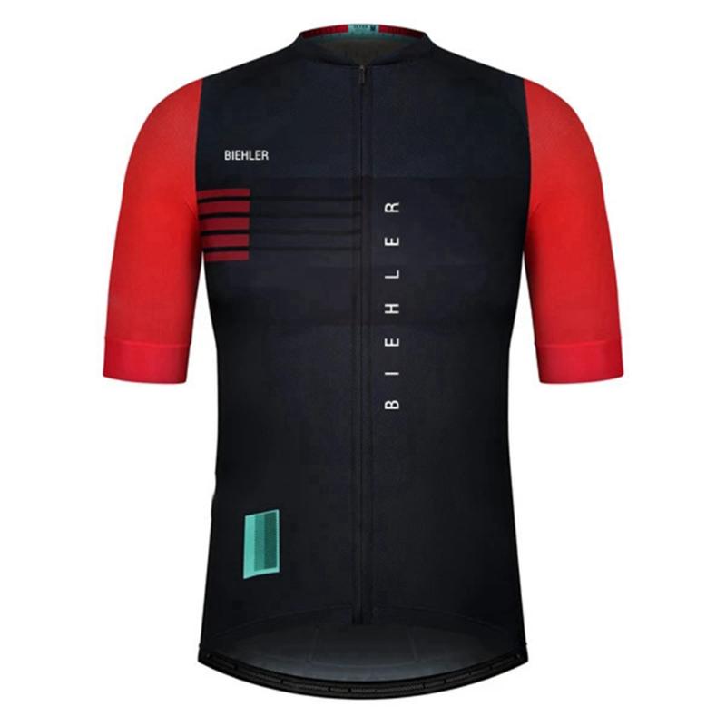 

BIEHLER 2020 Breathable Pro Cycling Jersey Summer Mtb Clothes Short Bicycle Clothing Ropa Bike Wear Kit, V-neck