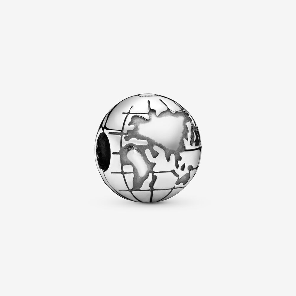 

New Arrival 100% 925 Sterling Silver Planet Earth Clip Charm Fit Original European Charm Bracelet Fashion Jewelry Accessories, Bronze;silver