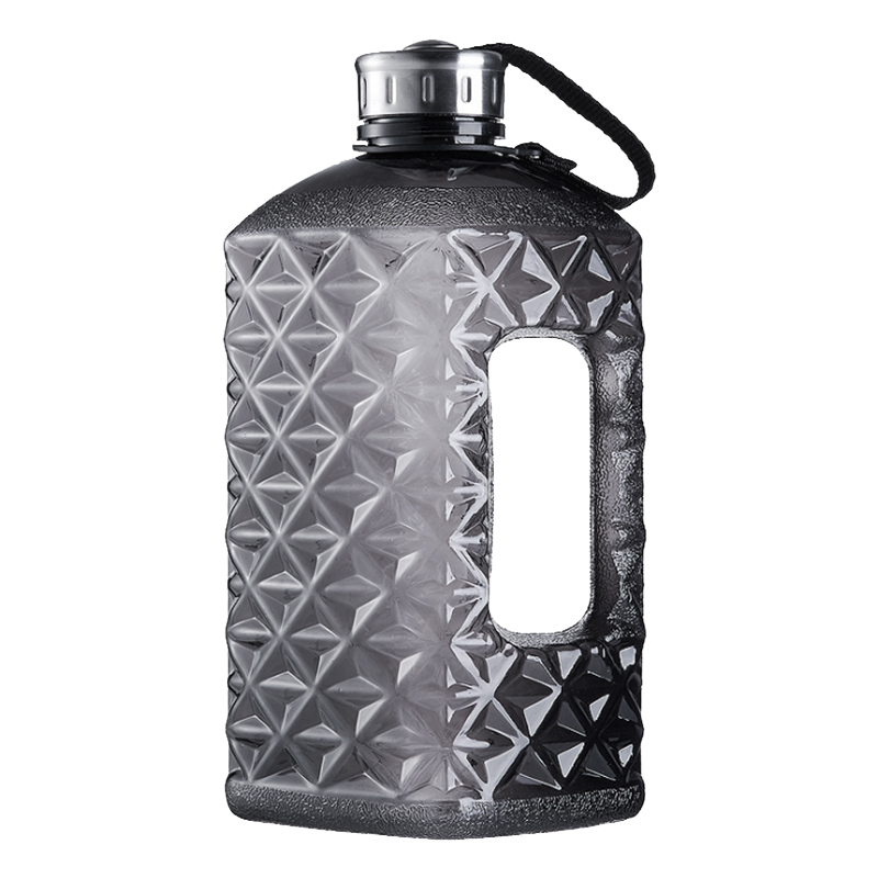 

Water Bottle 2.2L Large Capacity Shaker Protein Plastic Sport Water Bottles Gym Fitness Kettle Cup, Black