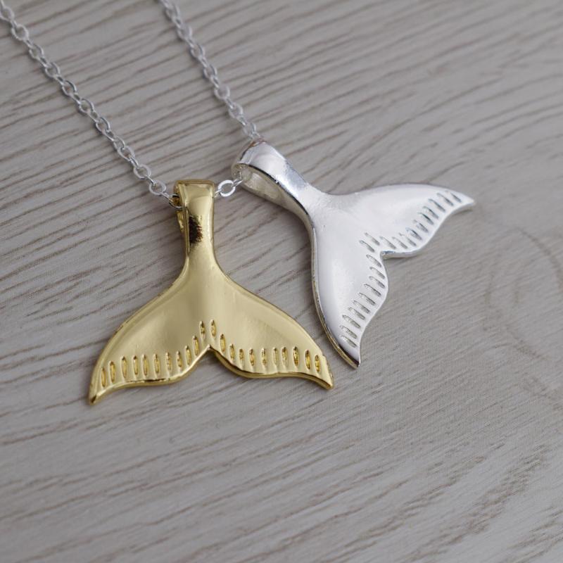 

Chains SanLan 1pcs Couple Whale Tail Necklace Beachy Ocean Jewellery Gift For Friend