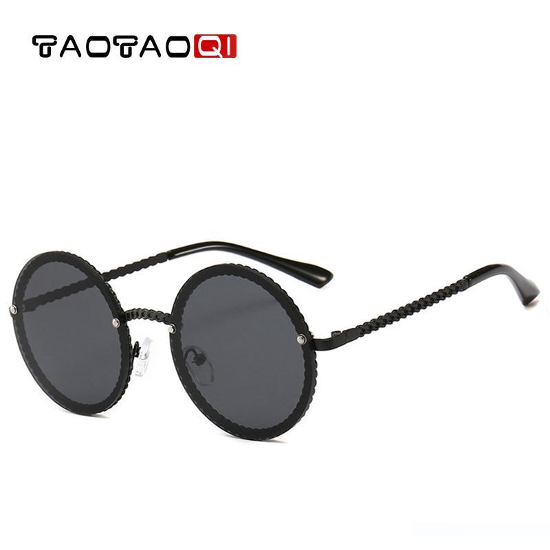 gafas de sol redondas negras mujer