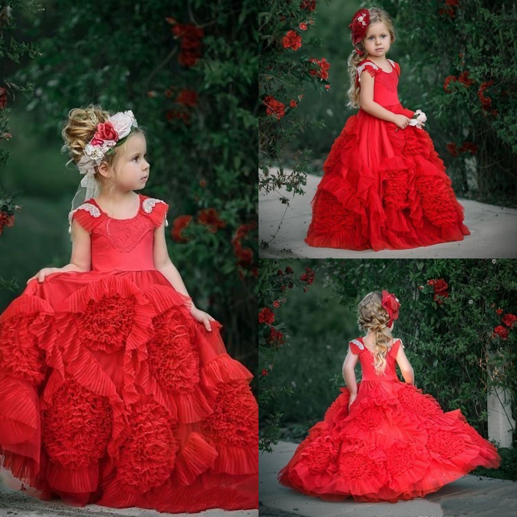 robe rouge petite fille ceremonie