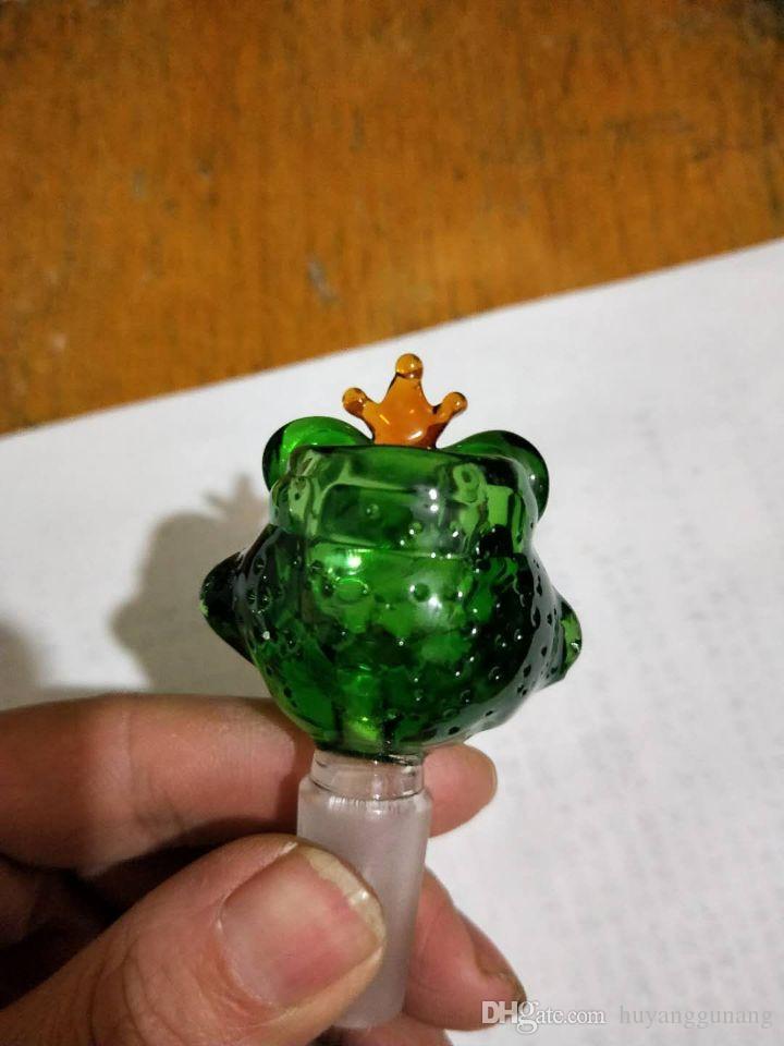 

Frogs' cartoon bubble head, Wholesale Glass Hookah, Glass Water Pipe Fittings, Free Shipping
