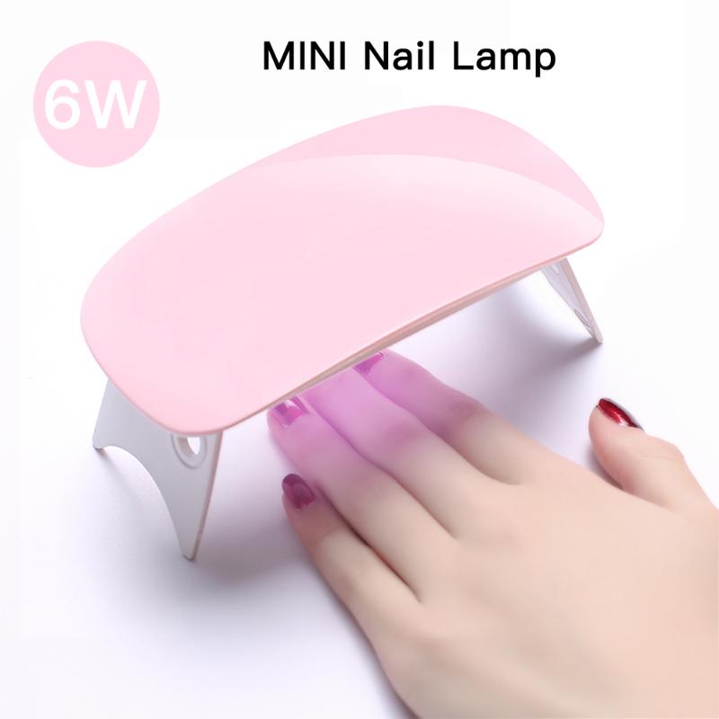 

6W Nail Dryer LED UV Lamp Micro USB Gel Varnish Curing Machine For Home Use Nail Art Tools For Lamps drying nails gel, Blue