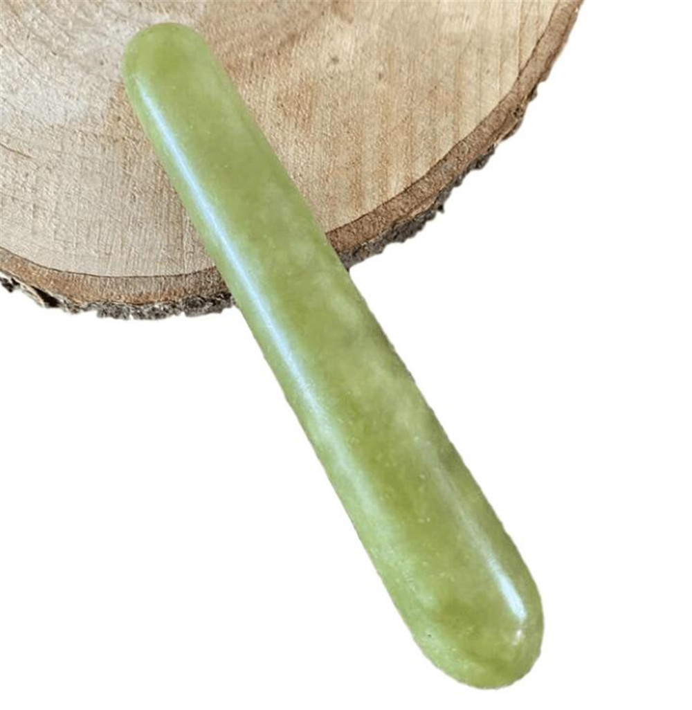Hot Beauty Health Natural Jade Points Pen Handmade Face Point Massage Tool SPA Therapy Jade Stone Scraping Stick Massager-image-548965136