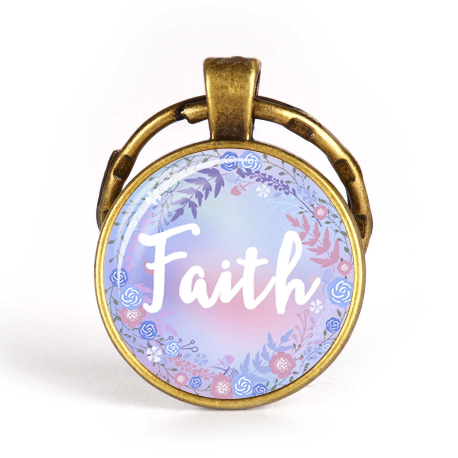 

Faith Bible Verse Proverbs Antique Bronze Keychain Car Holder Keyring Glass Metal Christ Women Men Key Chains Best Gifts Jewelry