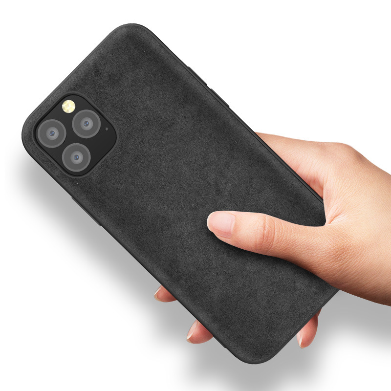 

Turn Fur Suede Leather Soft Car Cases For iPhone 11 Pro Max 12 XS XR 8 7 6 Plus S21 Ultra S20