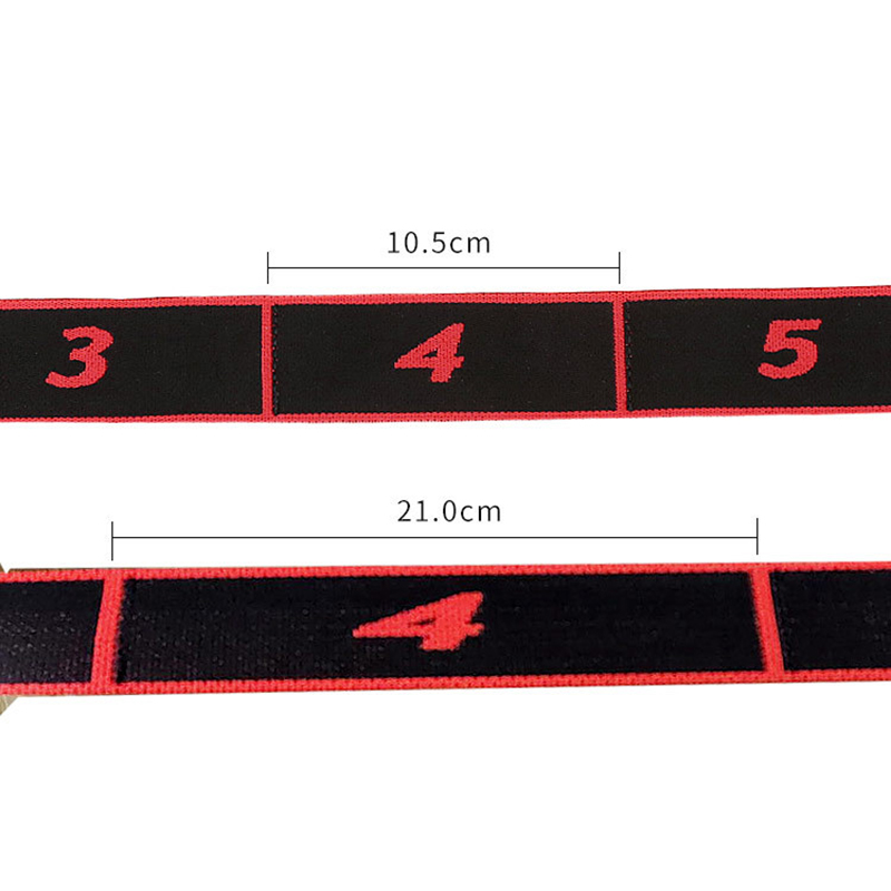 

8 Grid Digital Position Elastic Band Stretch Belts for Fitness Yoga Latin Dance BHD2, Red