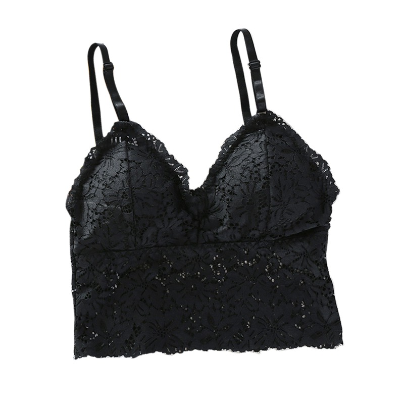

Sexy Lace Bras For Women Bralette Seamless Wireless Bra Solid Lingerie Bralette Camis Underwear Female Strappy Padded Crop Tops