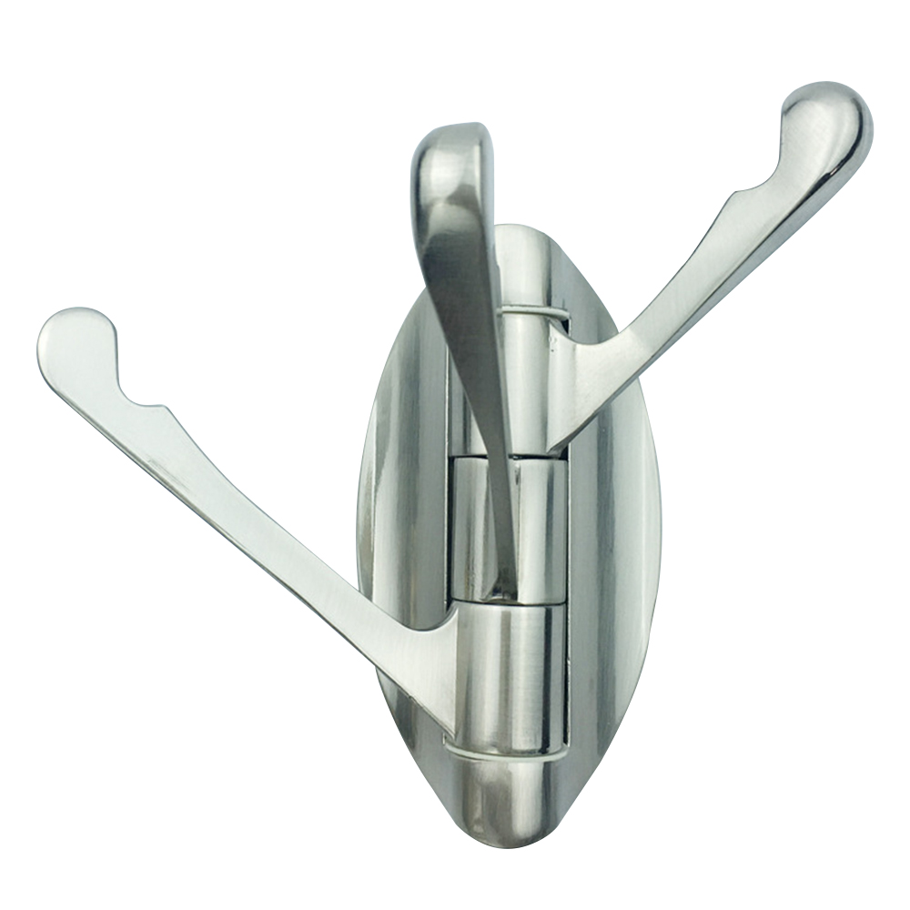 

Home Storage Organization Hooks Swivel Hook Foldable Triple Towel Clothes Hanger Wall Mount Hook for Bathroom Kitchen Bedroom
