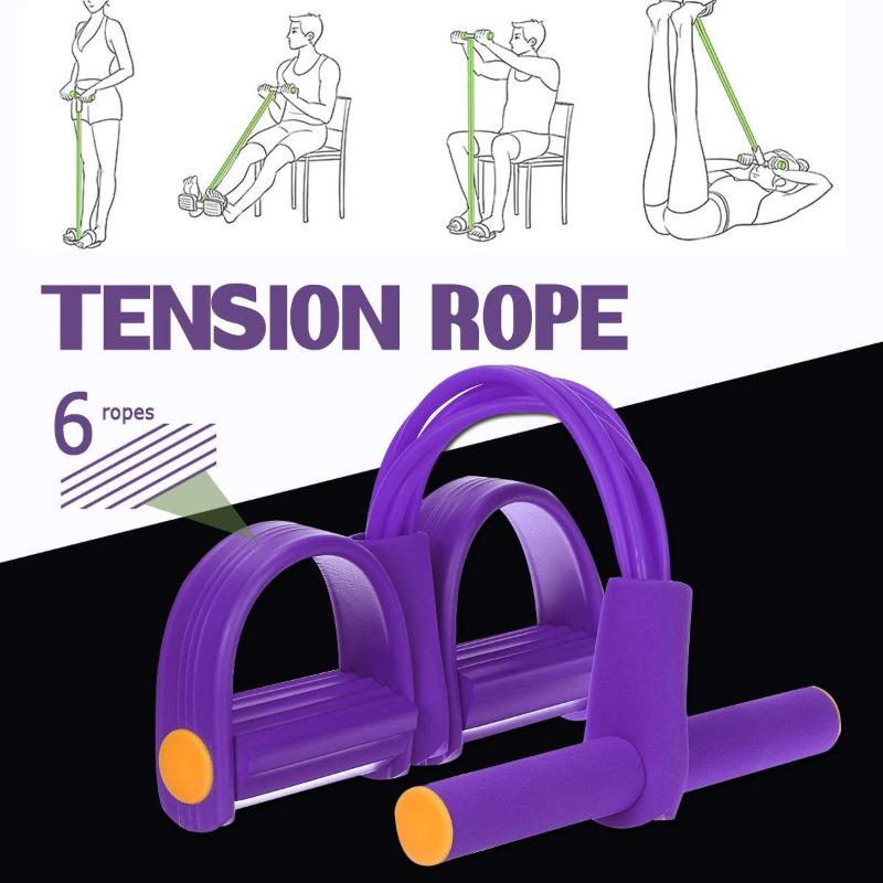 

2020 NEW Multi-Function Tension Rope Bands Resistance Bands For Exercises Elastics Tape Fitness Resistance 6 Tubes Elastic