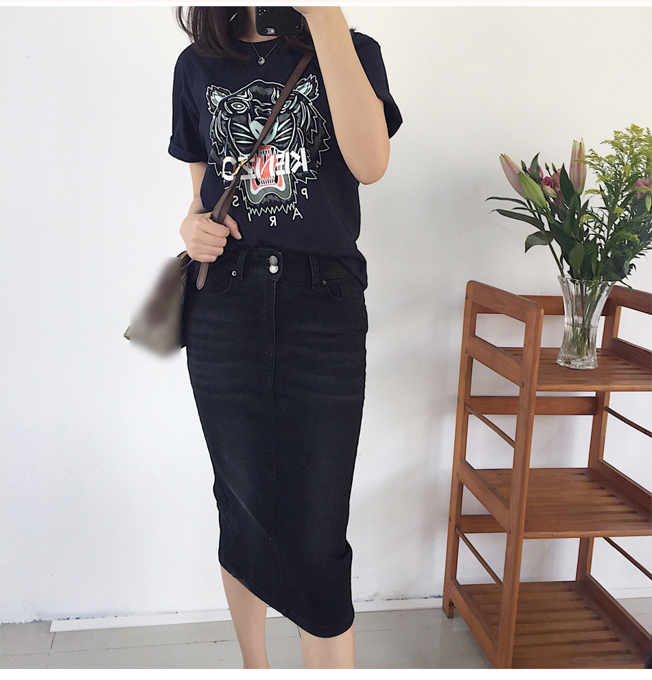 Pencil Skirts Womens Jeans Skirt Midi 
