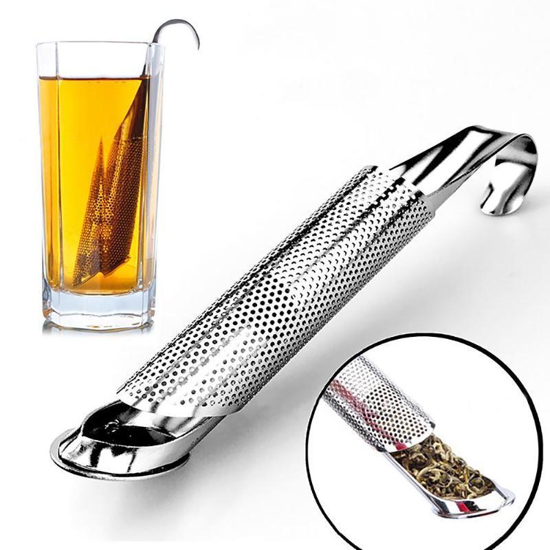 

Tobacco Pipe Shape Stainless Steel Tea Infuser Strainer Reusable Infusor De Cha Hanging Tea Filter Spice Loose Leaf Infusore Tea