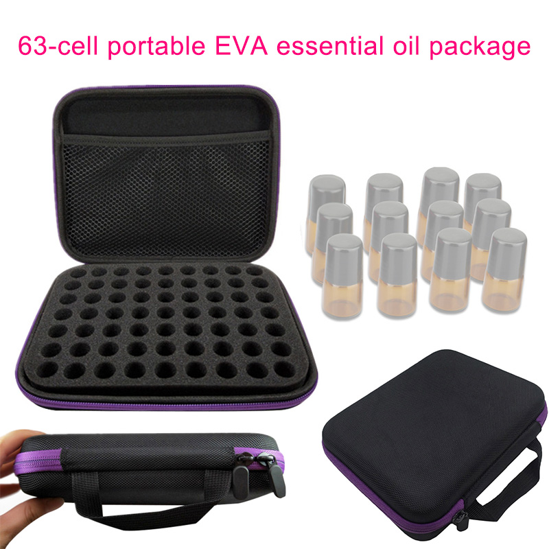 

Newly 63 Grid EVA Essential Oils Carrying Case with Foam Insert and Carrying Handle