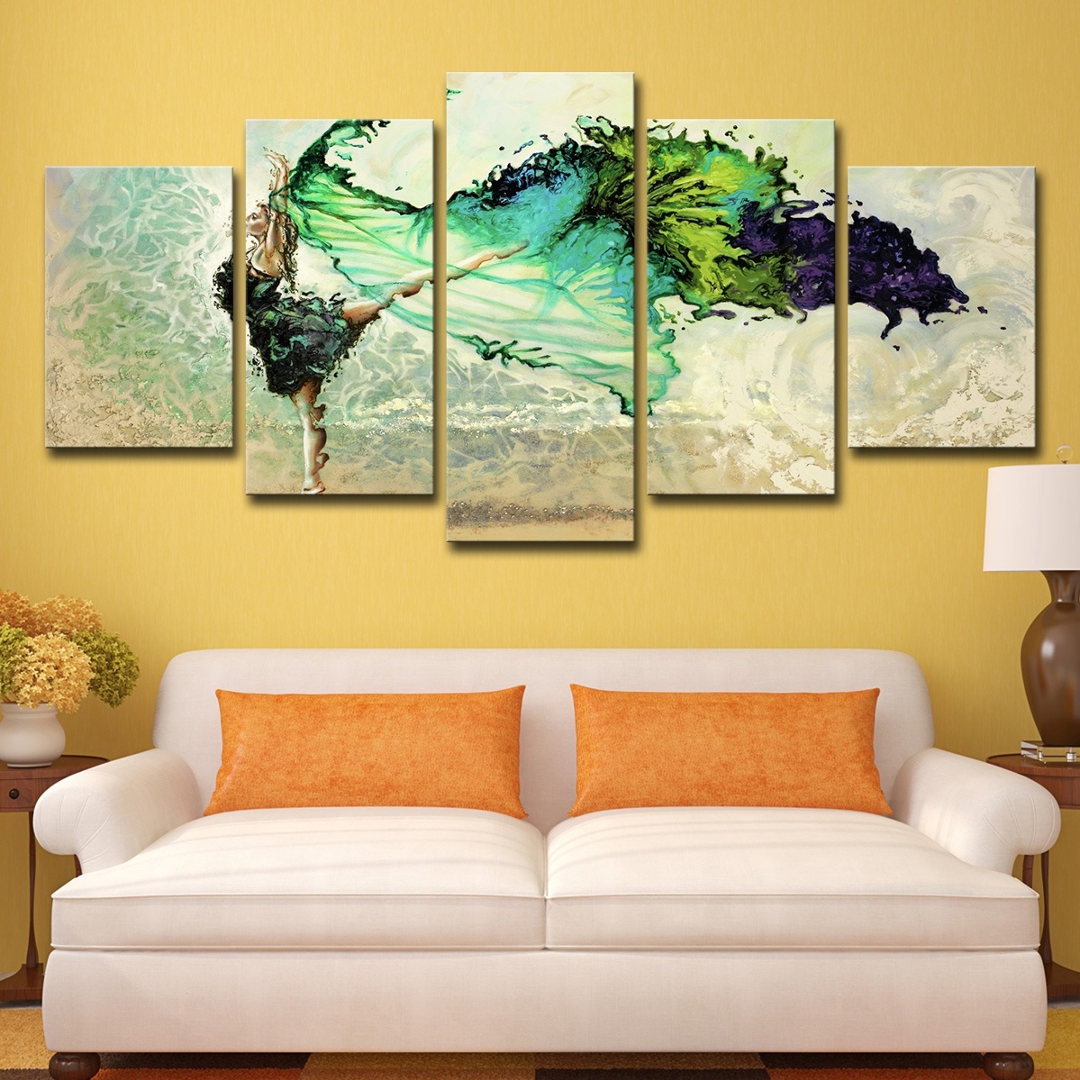 Butterfly Girl Stretched Canvas Print Framed Home Living Wall Office Decor Gift
