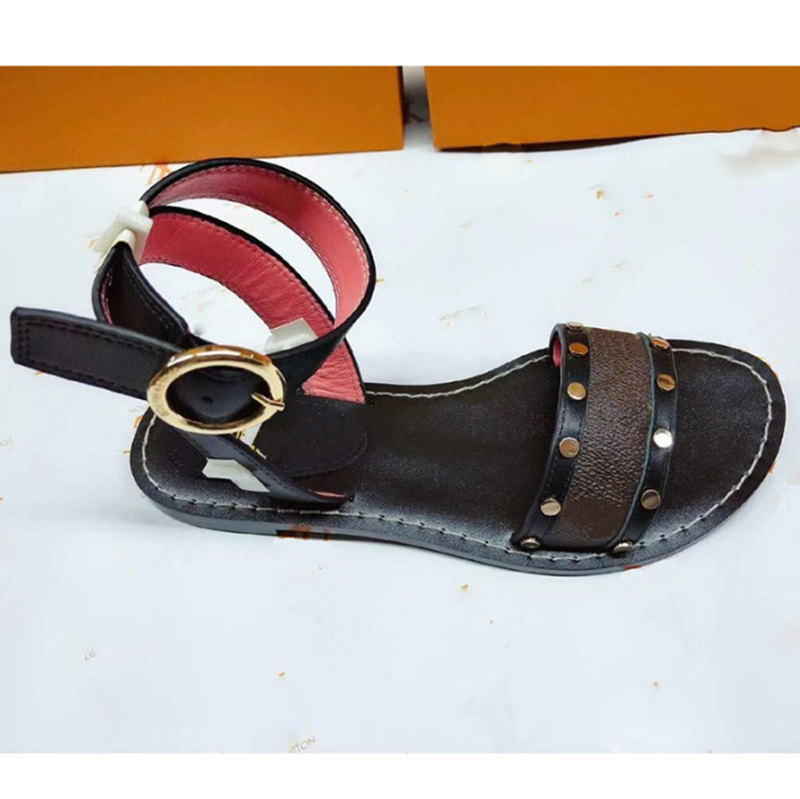 orange low heel sandals