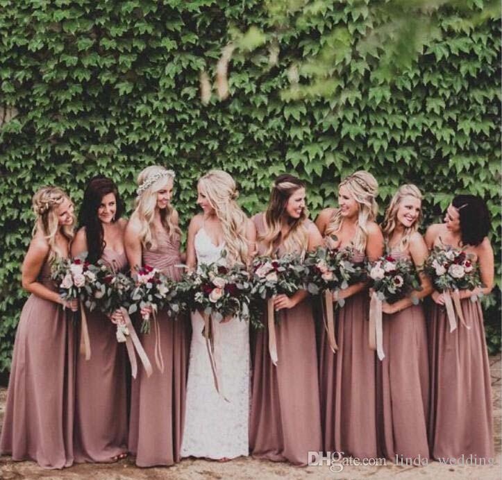 old rose gown for maid of honor