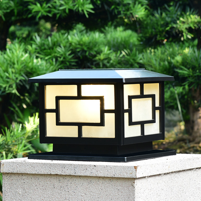 

Solar power led post lights landscape garden lights gate pillar lighting LED outdoor post lamps for villa deck park yark