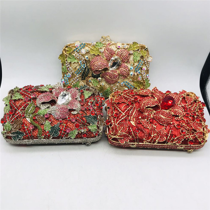 

New Fashion Party Pearl Beads Clutch Bags Handmade Wedding Bags Fashion Crossbody Bag Metal Mini Shoulder Chain Purse Handbags, As pictures 2