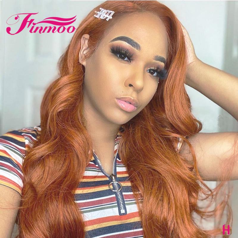

Ginger Body Wave Wig Orange Lace Front Human Hair Wigs Pre Plucked 13x6 Peruvian Remy Hair Honey Blonde Lace Wig For Black Women, 13x4 lace wig