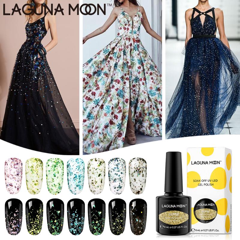 

Lagunamoon 8ML Baby's Breath Gel Nail Polish Shimmer Hybrid UV LED Semi Permanent Gellak Enamel Stamping Painting Lacquer, Shj04