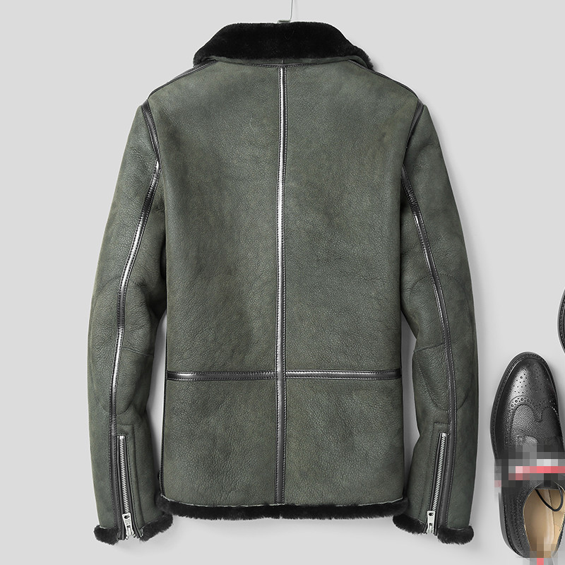 

Jacket Winter Genuine Leather Real Sheepskin Coat for Men Natural Wool Fur Warm Coats Plus Size L29-5000 Y2796, As the picture