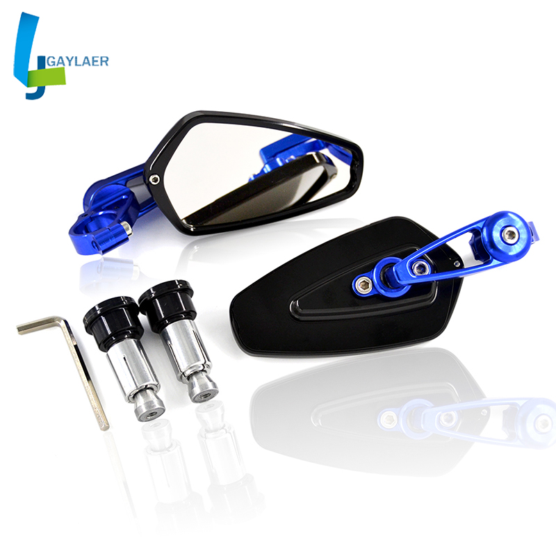 

Universal 7/8" 22mm Motorcycle motorcross HandleBar End Mirrors Motorbike Folding Handle Bar End Side Rear View Mirror