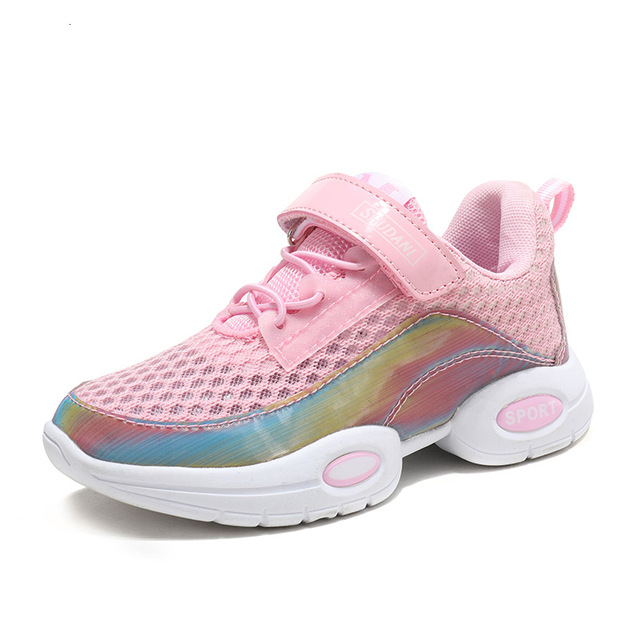

Summer Children's Shoes For Girls Runners Pink Sneakers Breathable Air Mesh School Sport Shoes Tenis Infantil Kids Running Shoes, Black;red